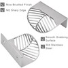 MOROBOR Stainless Steel Finger Edge Pulls, 4pcs Leaf Shaped Cabinet