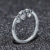 925 Sterling Silver Heart Engagement Stackable CZ Finger Ring for