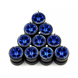 Shop164 5x PACK Blue Elec Advan V2 11mm For HW 83 Silverado Wheels Lettered Rubber Tires