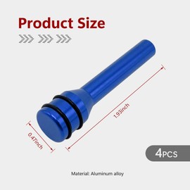 4 PCS 1.92" x 0.47" Car Door Lock Knobs, Aluminum Alloy Inner Door Lock Pull Pins, Automotive Inner Door Pull Pins Decor, Universal for Most Cars, Trucks, SUVs, RVs (Blue)