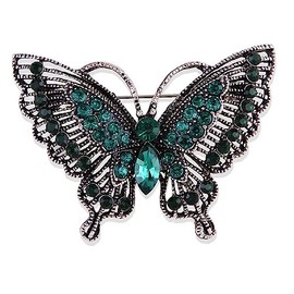 Kaichen Butterfly Brooch, Jewelry for Women, Girls, Ladies, Exquisite Packaging (Green)