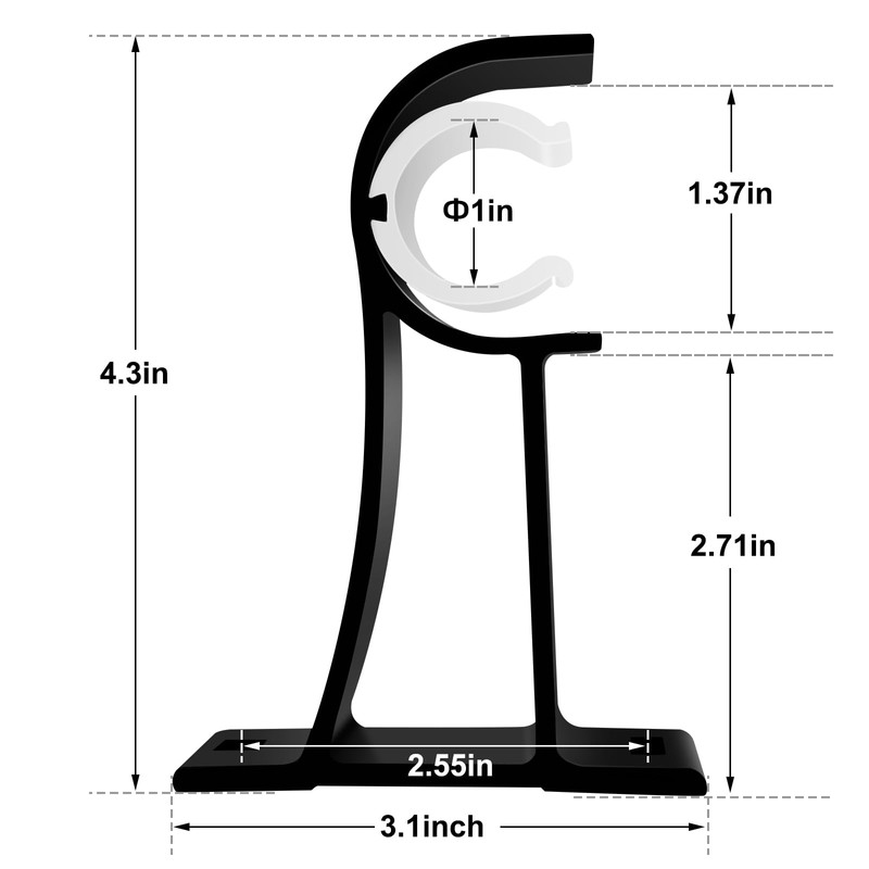 KOLAKO 4 Pack Curtain Rod Bracket, Heavy Duty Curtain Rod