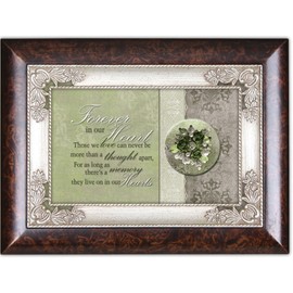 Cottage Garden Forever in Our Heart Bereavement Burlwood Italian Inspired Traditional Music Box Plays You Light Up My Life