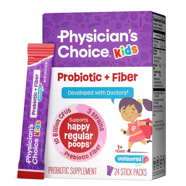 Physician's Choice Kids Probiotic + Prebiotic Fiber Packets (Ages 1+)