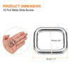 sourcing map 18Pcs Metal Rectangle Ring Buckles, 4/5" x 1"