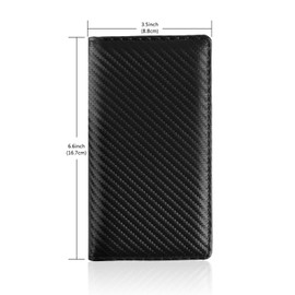GNEGNI Leather Checkbook Cover with Built-in Divider Pen holder For Men Women Checkbook Holder Wallet RFID Blocking