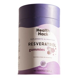 Resveratrol En Gomitas 180 Gummies Para 3 Meses Health Hack Sabor Uva