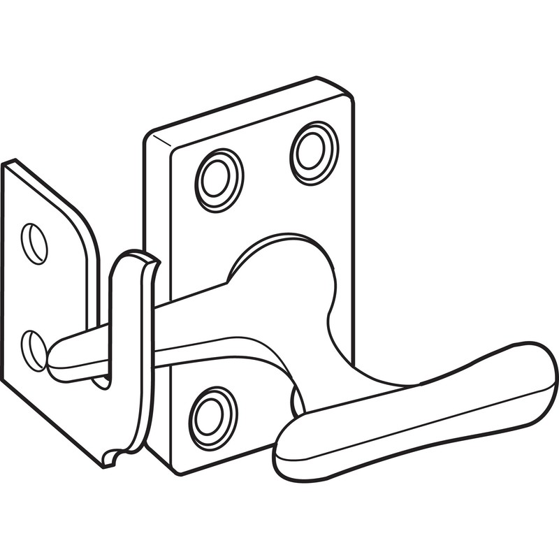 Prime-Line H 3836 Casement Lock, White, 3 Keepers, Screws (1