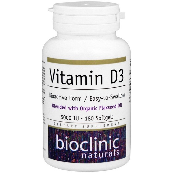 Bioclinic Naturals - Vitamin D3 5000 IU, 180 Softgels