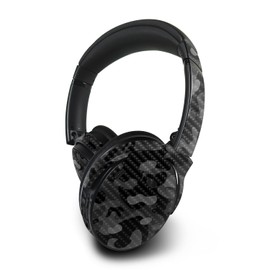 MightySkins Carbon Fiber Skin Compatible with Bose QuietComfort 45 Headphones Black Camo | Protective, Durable Textured Carbon Fiber Finish | Easy to Apply | Made in The USA