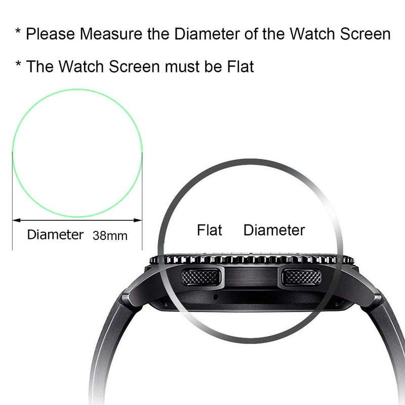 FINENIC Universal Round Watch HD Screen Protector. Anti-Scratch, Anti-Fingerprint, Tempered