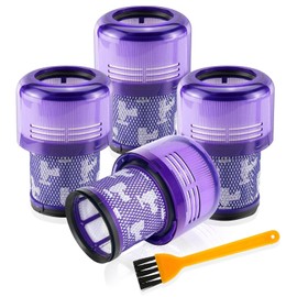 4-Pack HEPA Filters for Dyson V12 Series - Compatible with V12 Detect Slim Absolute Extra, V12 Slim Motorhead, V12 Detect Slim Fluffy, V12 Detect Slim Total Clean - Replace Part # 971517-01