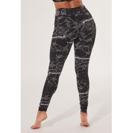 Pact Women's Go-to 7/8 Leggings, Organic Cotton No See Through Mid Rise Waisted Yoga Pants with Elastic Waistband, Marbled Sky