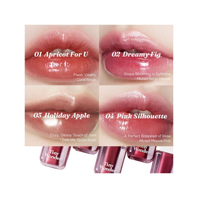 TINY WONDER Hyper Dewy Lip Tint 3.4g, Color:01 Apricot For