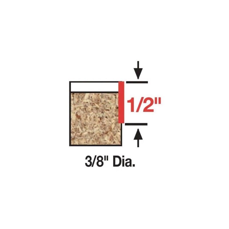 Diablo Carbide Flush Trim Router Bit - Cuts Hardwood, Softwood,