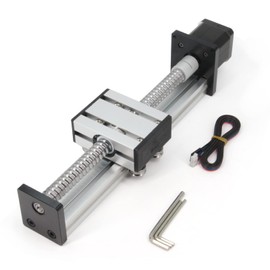 Yeebyee 150mm Effective Stroke Length Linear Rail Guide Ballscrew SFU1605 with Nema 17 Stepper Motor for CNC Router Machine Parts X Y Z Linear Stage Actuator (Size:150mm)