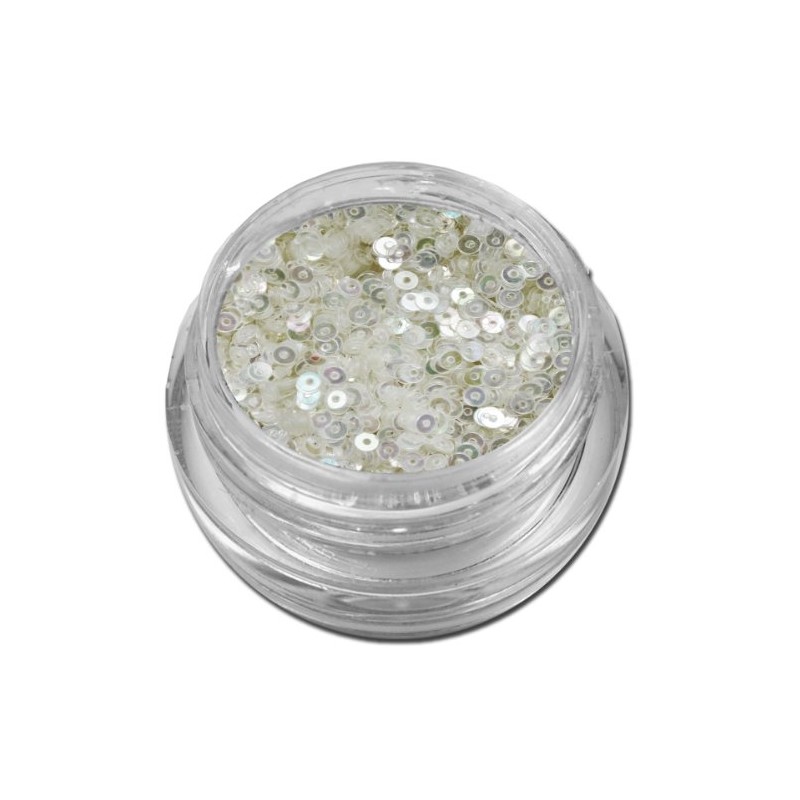 Glitter Donuts Circles Glitter Nail Art Transparent / White