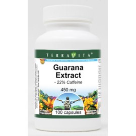 Guarana Extract - 22% Caffeine - 450 mg (100 Capsules, ZIN: 513338)