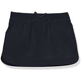 Nautica Girls' Big School Uniform Pull-On Scooter Skirt with Undershorts, Knit Waistband & Functional Pockets, Performance Material, Navy, 8