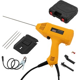 Welding Machine, 20-200Amp Portable Handheld Welder Digital Display IGBT Inverter with Welding Tool Set & Toolbox for 2/32”-1/8″ Wire Rods (Orange)