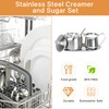 Sugar and Creamer Set, Coffee Serving Set, Stainless Steel Latte