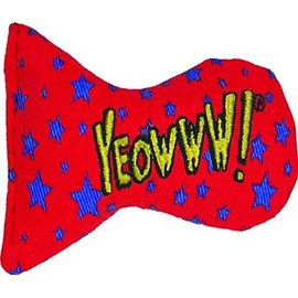YEOWWW Stinkies Stars Cat Toy, red with blue stars