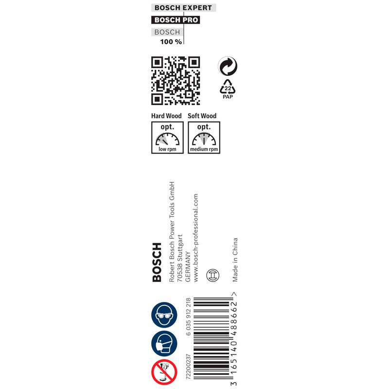 Bosch 2608585696 Wood Auger Drill Bit, Black/Silver, 8 x 100