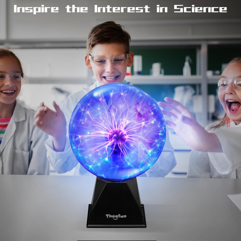 Theefun 20 cm Magic Plasma Ball, Light Ball, Electrostatic Ball,