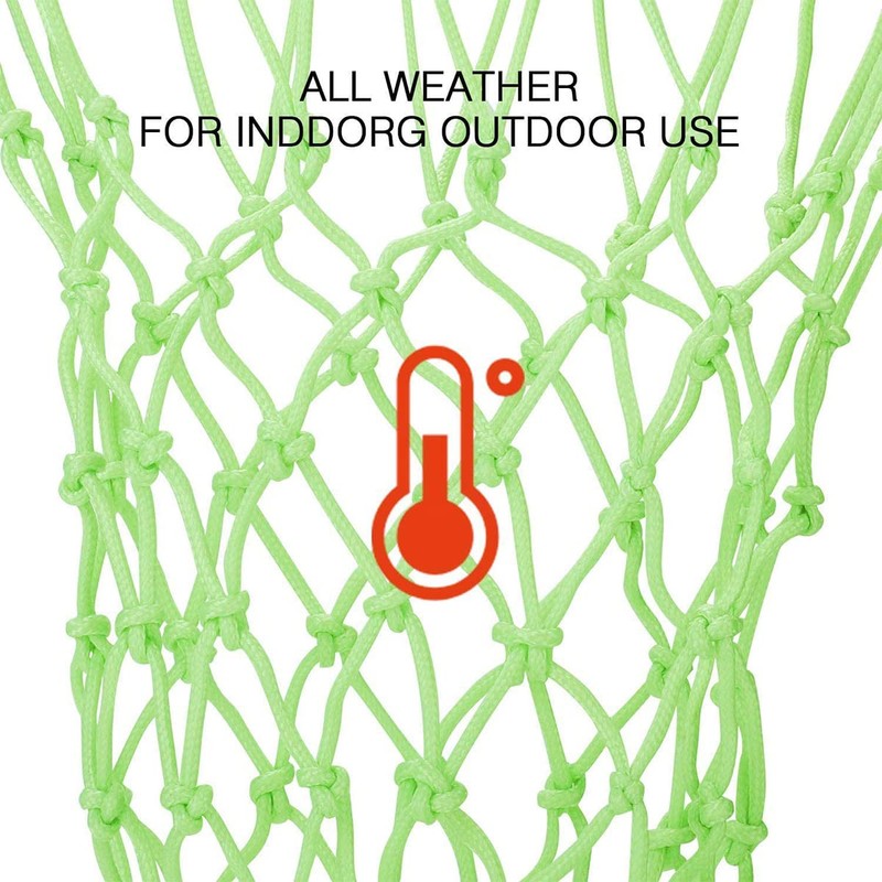 WANGCL Glow in The Dark Basketball Net Outdoor 12 Loops