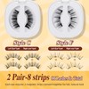 QUEWEL Magnetic Lashes Natural Look, 2Pairs Reusable Magnetic Eyelashes kit