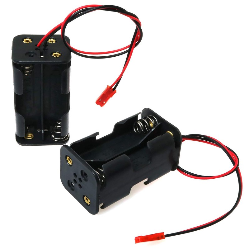E-outstanding Battery Holder 2PCS 4 Cell AA Battery Case Box