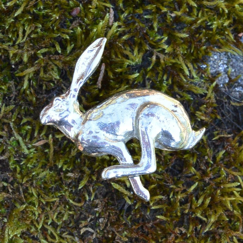 Running Hare Kitchen Knobs, Hare Drawer Knob, Cabinet Knobs, Handmade,