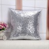 Sequins Pillow Case Silver Glitter Cushion Cover Square Throw Pillowcase