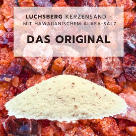 LUCHSBERG® Meersand | DIY Kerzen Set mit hawaiianischem Alea Salz - inklusive Kerzendochte und Kerzensand | Wachskerze mit nachhaltigen Pflanzenwachs und Meersalz selbst herstellen