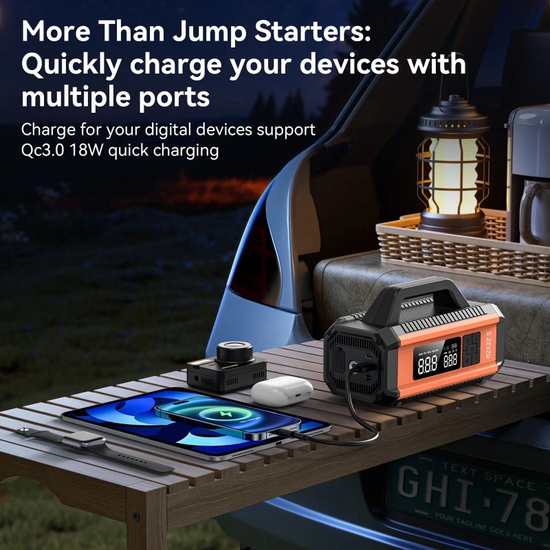 SZEVZO Jump Starter with Air Compressor, 10000A Car Battery Jumper