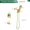 Shower Faucet Set with Tub Spout Tub and Shower Faucet