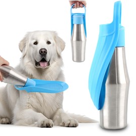 Taozoey Dog Water Bottle for On the Go, 750 ml Pet Water Dispenser, Antibacterial Erielle, Leak-Proof Dog Cat Travel Drinking Bottle Bowl, for Daily Walking, Walking, Travel, Camping