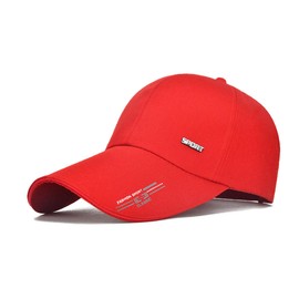 Cat Hand Men's Long Visor Cap, red