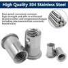 ZAMBASE Rivet Nut 5/16"-18 UNC 50Pcs Stainless Steel 304 Finish