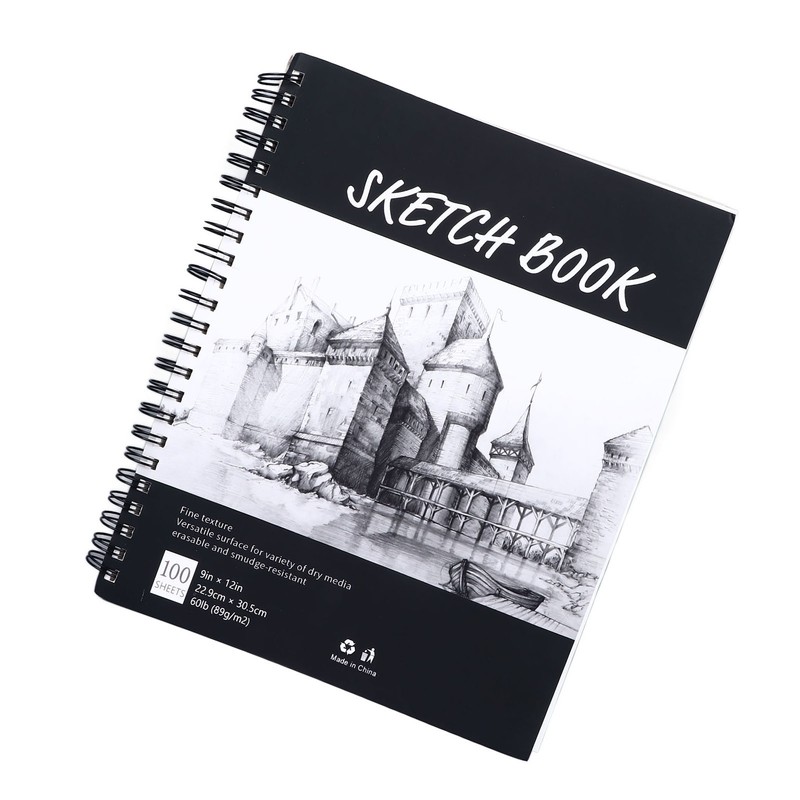 Art Sketchbook 100 Sheets 12in Long 9in Wide Erasable Smudge