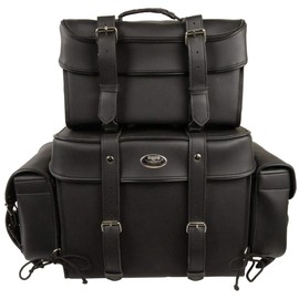 Milwaukee Leather Large Four Piece PVC Touring Pack with Barrel Bag - PCS