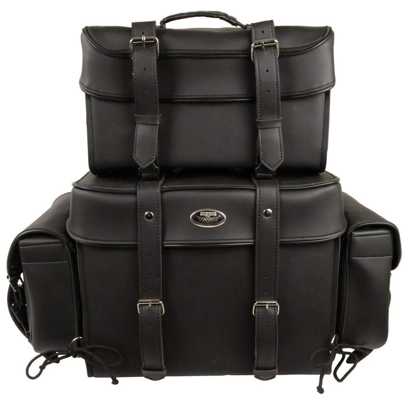 Milwaukee Leather Large Four Piece PVC Touring Pack with Barrel