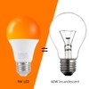 KINUR LED amber light Bulbs, A19 9W(60W Equivalent) 1800K E26