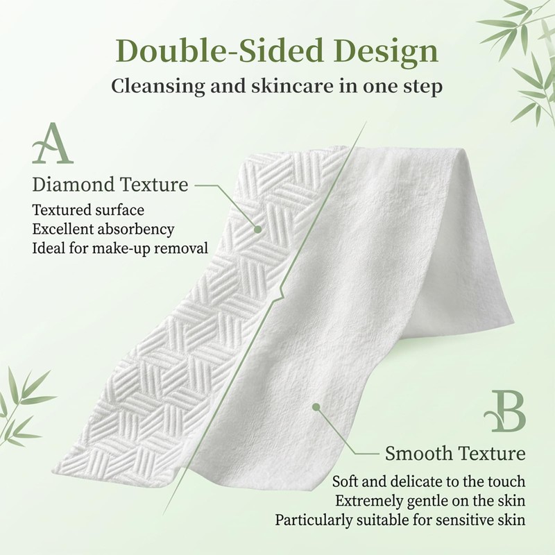 AiQInu 60 Pezzi Salviette Viso, Face Clean Towels, Salviette Viso