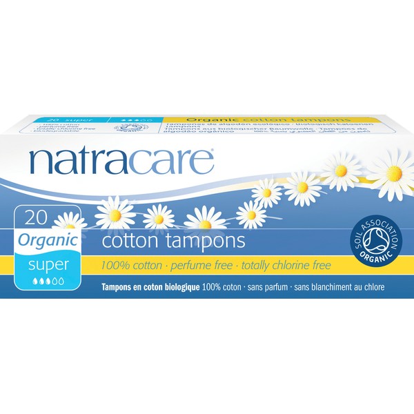 Natracare Organic Non Applicator Tampons Super, 10 Count