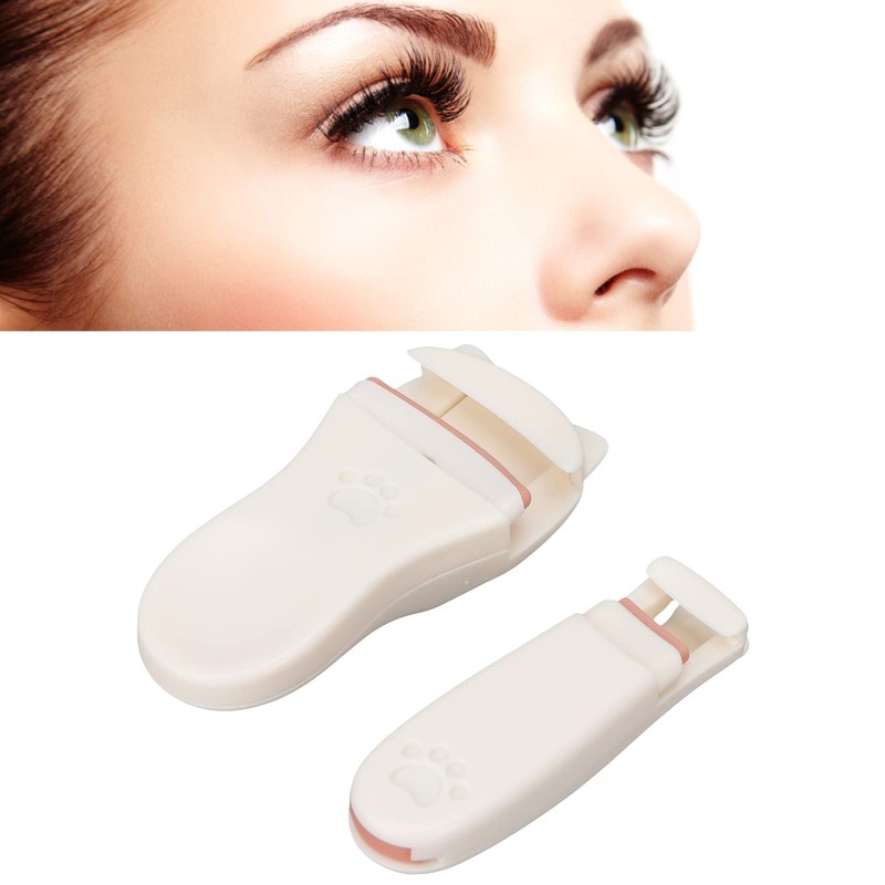 Chazcool 2 PCS Mini Eyelash Curler, Cat Paw Shape Durable