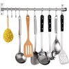 Kitchen Sliding Hooks, Stainless Steel Hanging Rack Rail Organize Kitchen
