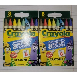 Crayola Limited Edition 8 Retired Colors Crayons New 2 Boxes