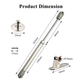 ZFYQ Hydraulic Gas Struts, 200N/20kg Lift Up Stay Support Hinge for Kitchen Cabinet Cupboard Door Soft Open Hinge Pack of 4