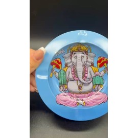 Metal Decorative Tray Printed Plate Elephant Table Side Table AshTray